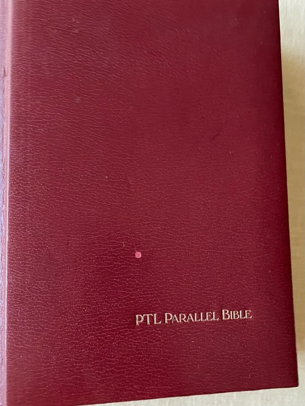 PTL Parallel Bible KJV & The Living Bible Large Print Burgundy Leatherette 1983